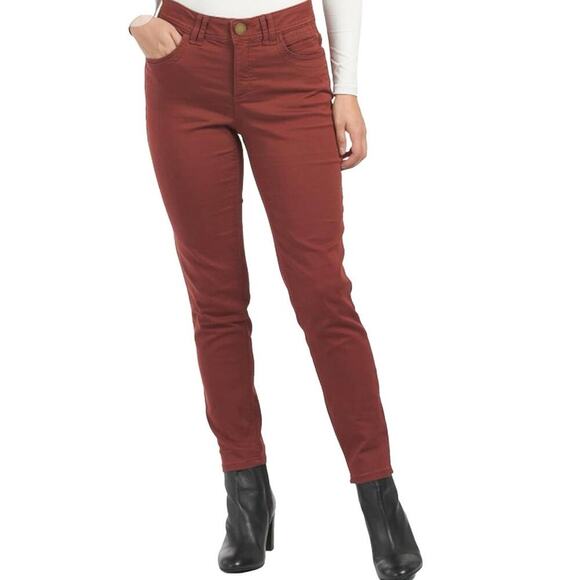 Democracy “Ab”Solution Skinny Ankle Jeans Rust Orange Style B1304PEXX Size 4 - Picture 1 of 13